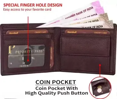 Clatic Men’s Brown Leather Wallet |RFID Blocking Genuine Leather |Slim Design Multiple Card Slots| Daily Use Wallet thumbnail 1
