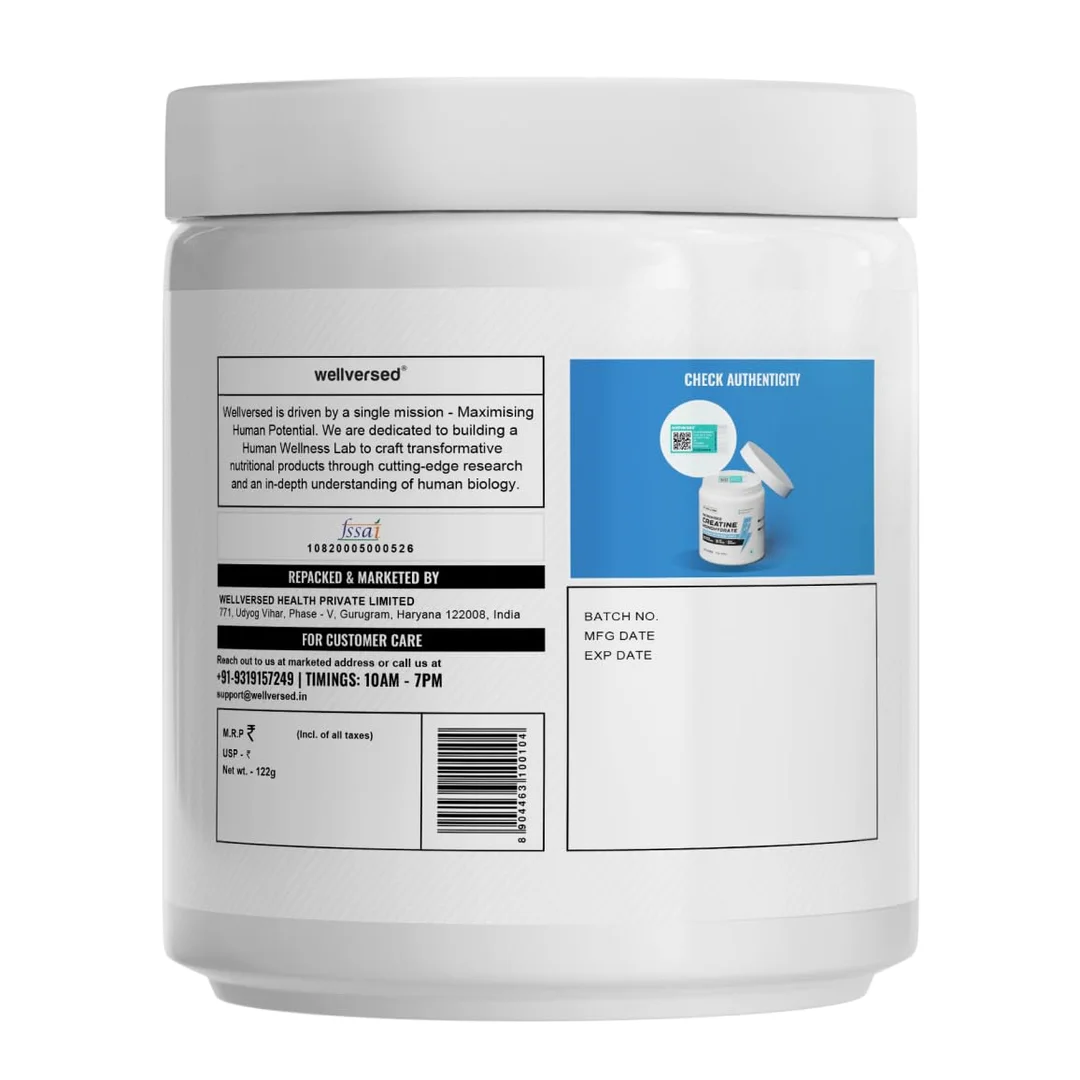 Wellcore Pure Micronised Creatine Monohydrate Powder 122g Fruit Fusion, 33 Servings Rapid Absorption Muscle Strength Supplement image 5