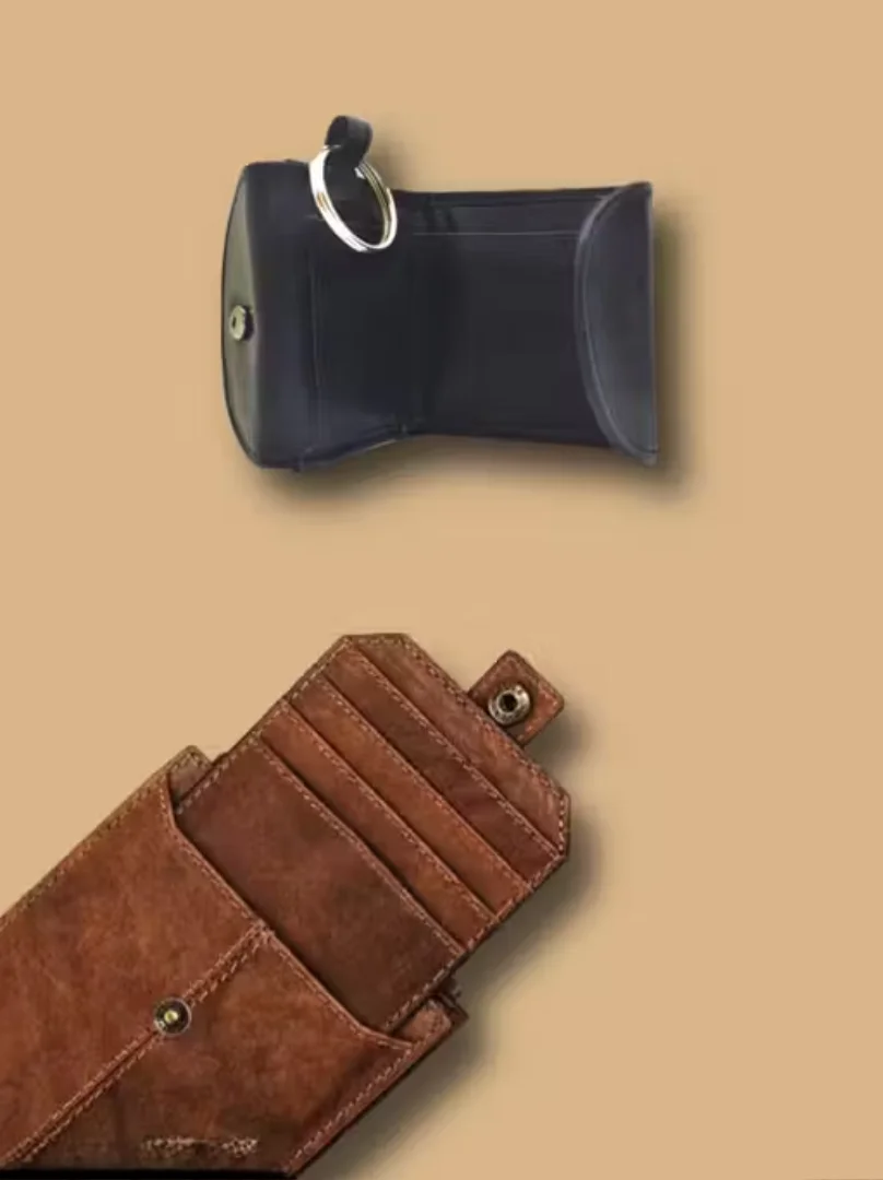 Clatic Genuine Leather RFID Wallet | Keycase Combo for Men |Buffalo Leather, Premium Slim Wallet, RFID Secured image 4