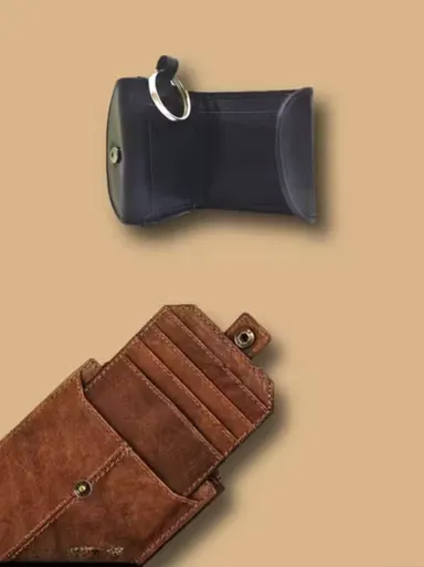 Clatic Genuine Leather RFID Wallet | Keycase Combo for Men |Buffalo Leather, Premium Slim Wallet, RFID Secured thumbnail 3