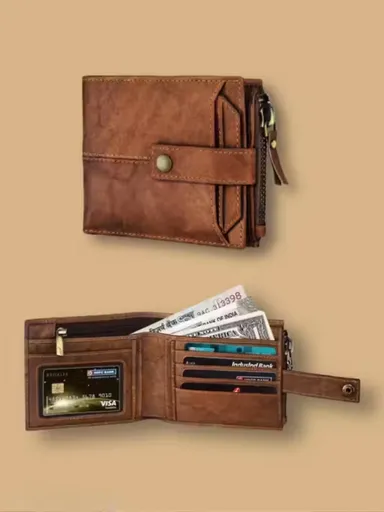 Clatic Genuine Leather RFID Wallet | Keycase Combo for Men |Buffalo Leather, Premium Slim Wallet, RFID Secured thumbnail 1