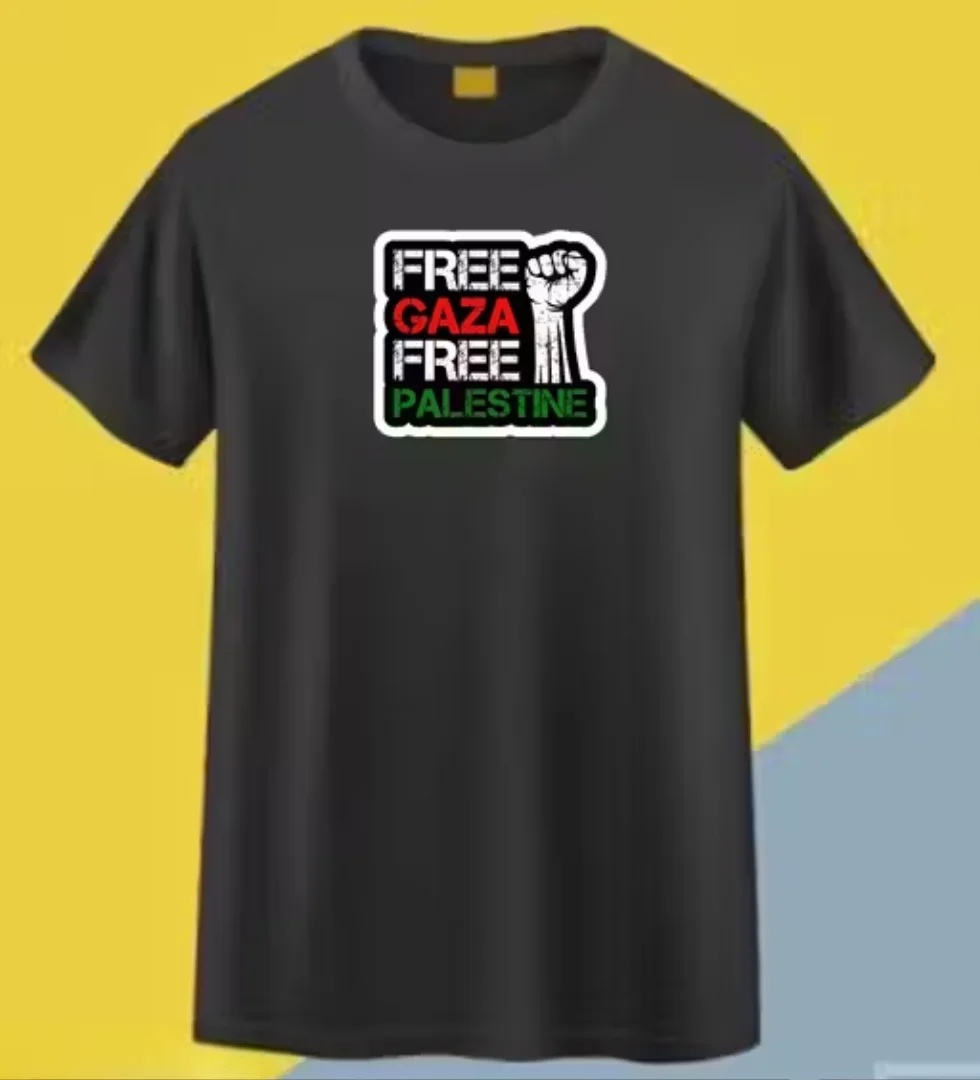 Clatic Free Palestine Oversized T-shirt | Wrinkle-Free Elastane | Unisex Streetwear Casual | DTF Print Durable 40 Wash M Size image 2