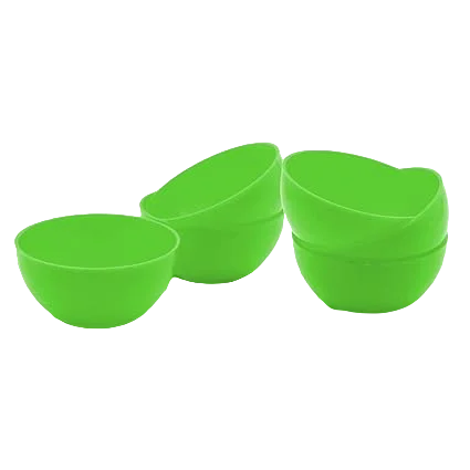Daily Use 6 Plate |6 Bowl | 6 Spoon Colour Full Dinner Set  18 Pcs| Light-Weight | Crockery Set for Dining |Colour Available | GREEN image 2
