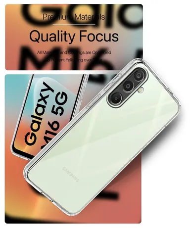 Samsung Galaxy M16 5G Back Cover | Shockproof | Transparent | Slim Case thumbnail 3