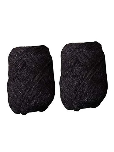 Knitting Wool Yarn 3 Ply |Black|100 gm Each|Pack of 3 | Soft Acrylic and DIY Crochet or Knitting Projects image 1