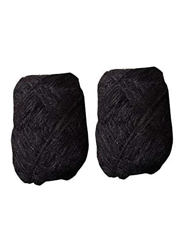 Knitting Wool Yarn 3 Ply |Black|100 gm Each|Pack of 3 | Soft Acrylic and DIY Crochet or Knitting Projects thumbnail 0