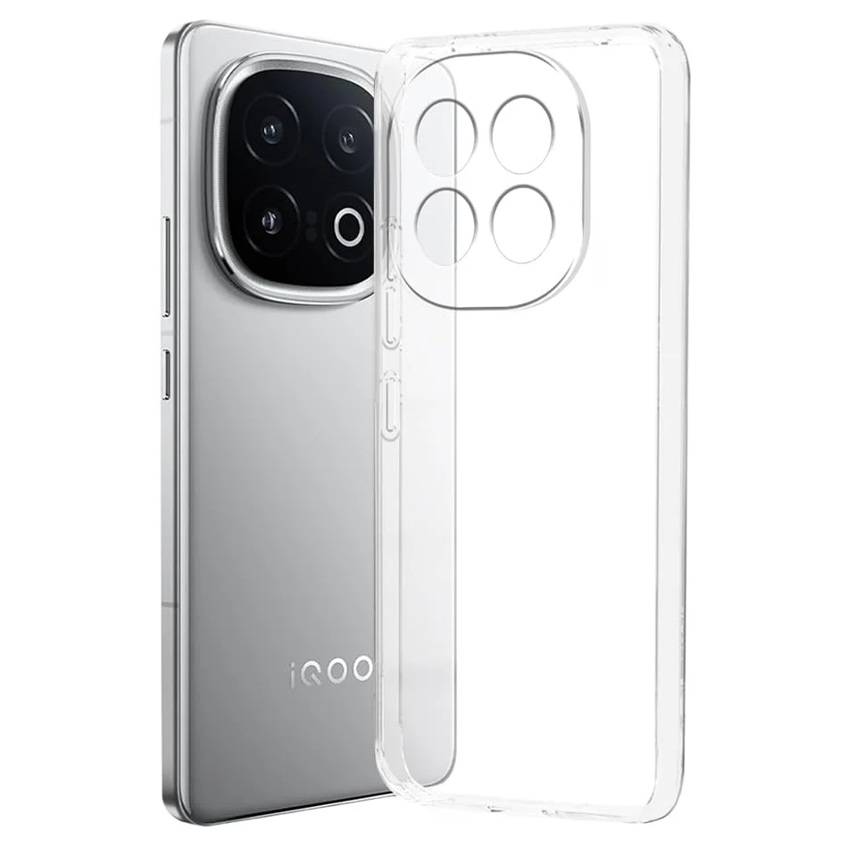 Transparent Soft Shockproof Back Cover for IQOO 13 5G | Clear Silicone Full Body Protection | Non-Yellowing | Lightweight Case image 2