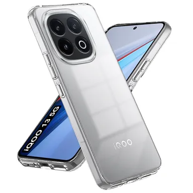 Transparent Soft Shockproof Back Cover for IQOO 13 5G | Clear Silicone Full Body Protection | Non-Yellowing | Lightweight Case thumbnail 2