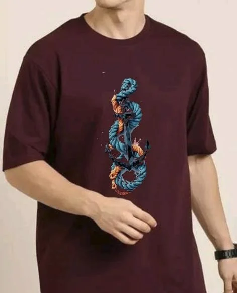 SPAB Cotton Printed T Shirt for Men | M Size Casual Short Sleeve Summer Wear image 2