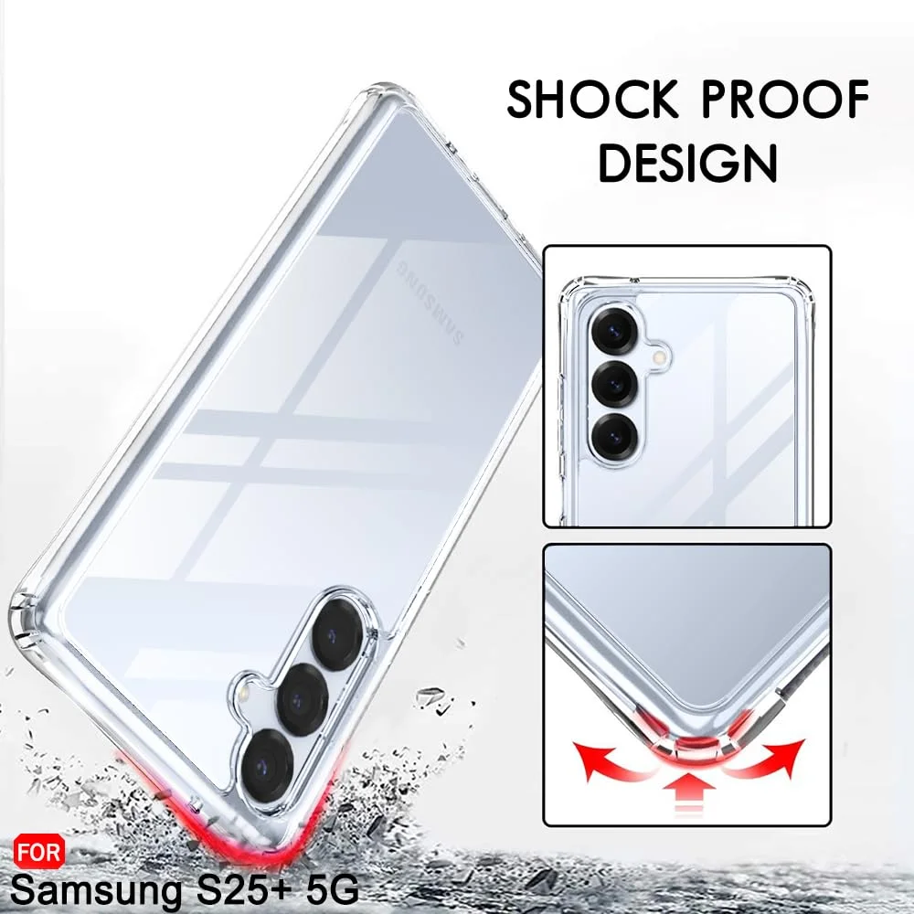 Soft Silicon Case | Scratch‑Resistant Transparent Cover for Samsung S25 Plus 5G | Ultra Slim Back | Camera Protection Non‑Yellow Silicone image 4
