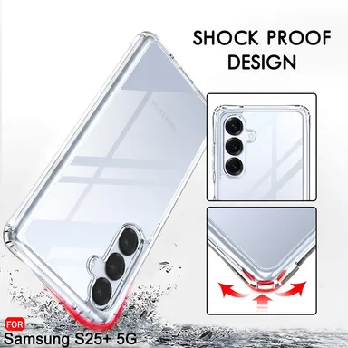Soft Silicon Case | Scratch‑Resistant Transparent Cover for Samsung S25 Plus 5G | Ultra Slim Back | Camera Protection Non‑Yellow Silicone thumbnail 3