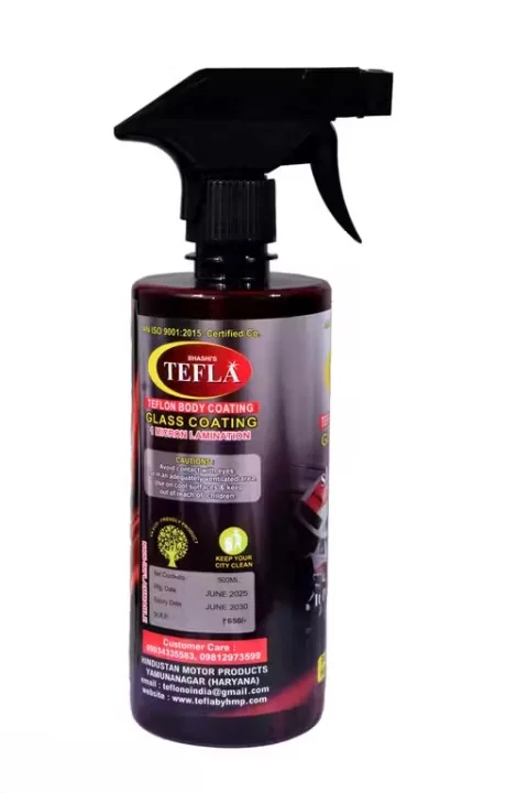 Tefla Car Body and Glass Coating Shiner | Durable Protective Coating | 500ml | For Cars & Bikes image 2
