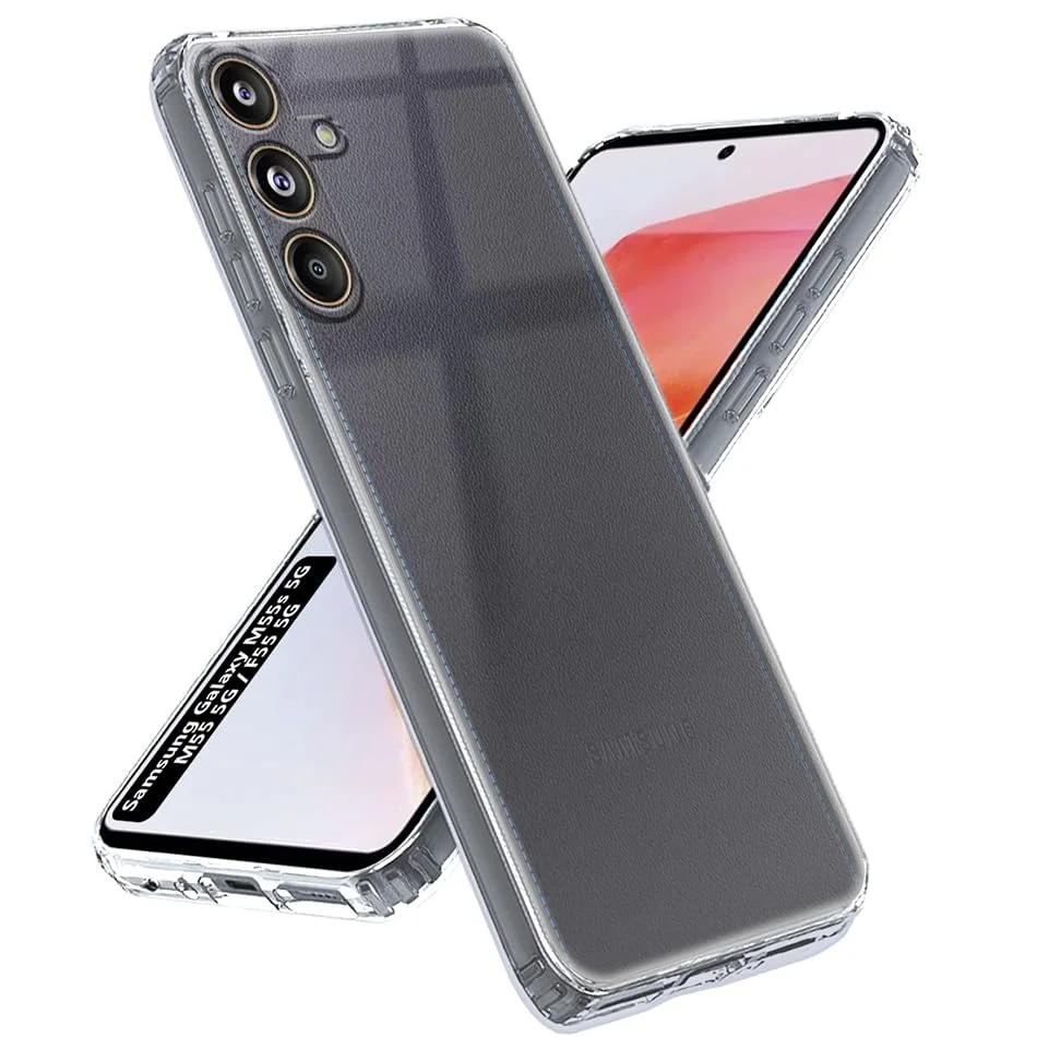 Samsung Galaxy F55 5G / M55 5G Transparent Silicone Back Cover | Slim Clear Case with Camera Protection | Lightweight Fit image 2