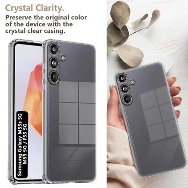 Samsung Galaxy F55 5G / M55 5G Transparent Silicone Back Cover | Slim Clear Case with Camera Protection | Lightweight Fit thumbnail 2