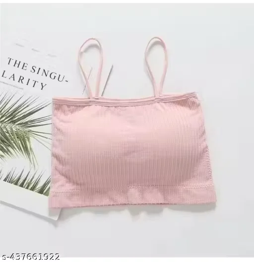 Sports Bra 652 Pack of 2 | Wireless Padded Seamless Bra for Women | Size M | Cotton Blend | Everyday Comfort image 3