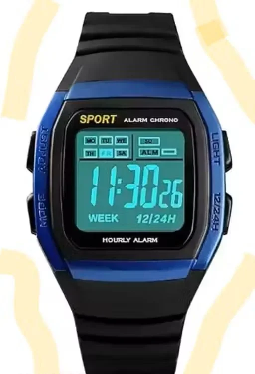 Blue Digital Sports Watch for Men | Waterproof Shockproof | Sports Fitness Outdoor | Lightweight Rugged Design image 1
