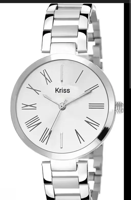 Silver Dial Analog Watch for Women | Stylish Round Face Elegant Metal Strap image 1