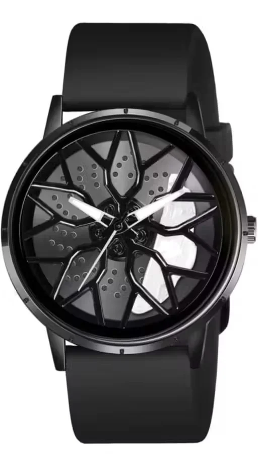 Spinner Dial Watch | Spinning Car Wheel | Watch Unique Rotating Dial Watch | Fashionable Casual Wristwatch | Durable Men’s Watch image 1