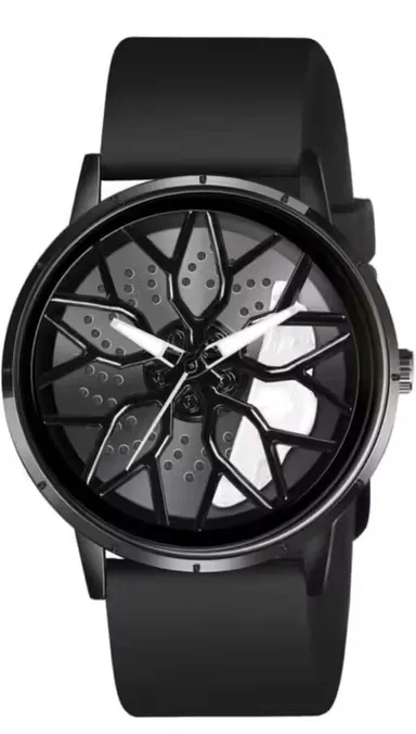 Spinner Dial Watch | Spinning Car Wheel | Watch Unique Rotating Dial Watch | Fashionable Casual Wristwatch | Durable Men’s Watch thumbnail 0