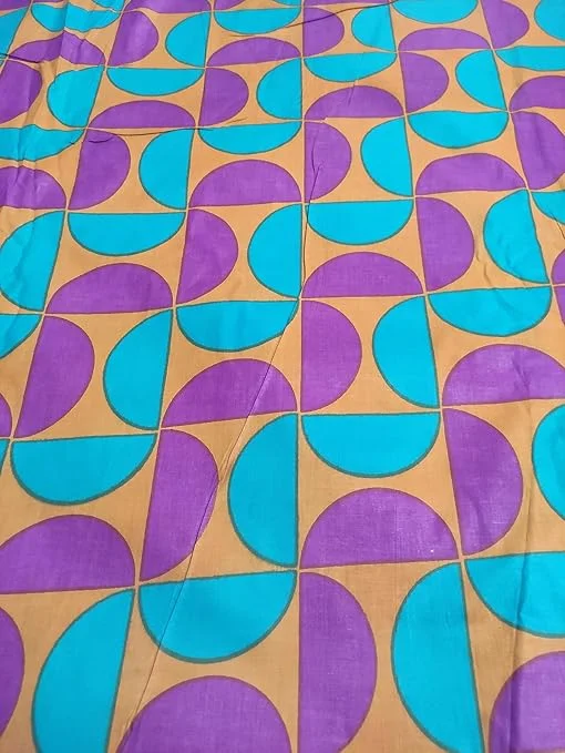 Blue Floral Paisley Hand Block Printed Cotton Fabric 2.5 Meter 44 Inch Width for Women Kurti & Dress Material. image 2