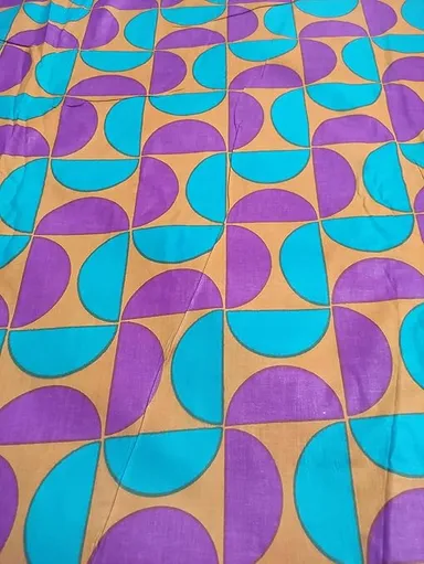 Blue Floral Paisley Hand Block Printed Cotton Fabric 2.5 Meter 44 Inch Width for Women Kurti & Dress Material. thumbnail 1