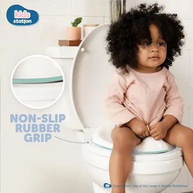 Kids Station Portable Baby Potty Seat | Toddler Potty Trainer for Boys and Girls | ABS Material | 18 Months to 5 Years | Portable, Lightweight, Easy-Clean thumbnail 3