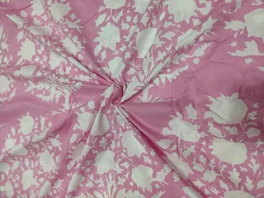 Pure Cotton Fabric for Womens Kurti| Unstitched Dress Material| Baby Pink 2.5 Meter | Soft Summer Cotton for Tailoring thumbnail 0