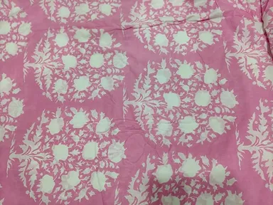 Pure Cotton Fabric for Womens Kurti| Unstitched Dress Material| Baby Pink 2.5 Meter | Soft Summer Cotton for Tailoring thumbnail 2