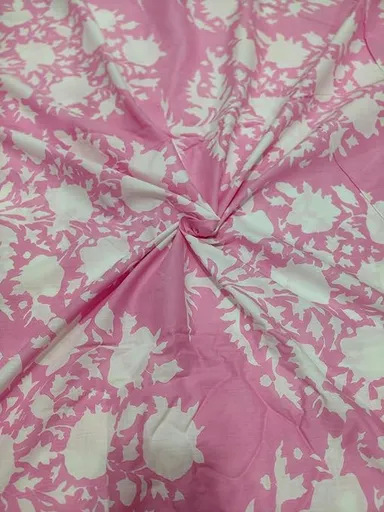 Pure Cotton Fabric for Womens Kurti| Unstitched Dress Material| Baby Pink 2.5 Meter | Soft Summer Cotton for Tailoring thumbnail 3