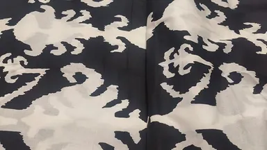 Pure Cotton Unstitched Printed Fabric 2.5 Meter Black Soft Breathable Tailoring Cloth for Women Kurti Blouse Lehenga Saree Ethnic Dress Material thumbnail 2