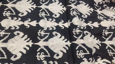 Pure Cotton Unstitched Printed Fabric 2.5 Meter Black Soft Breathable Tailoring Cloth for Women Kurti Blouse Lehenga Saree Ethnic Dress Material thumbnail 3