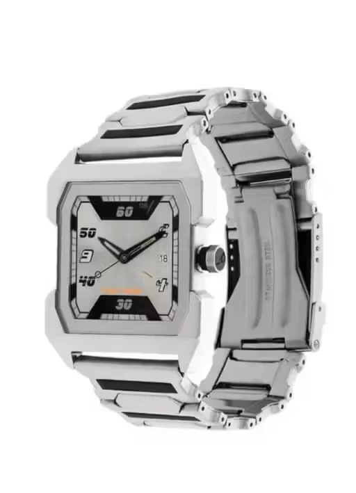 Silver Dial Analog Watch for Men | Stainless‑Steel Bracelet | Date Display image 1