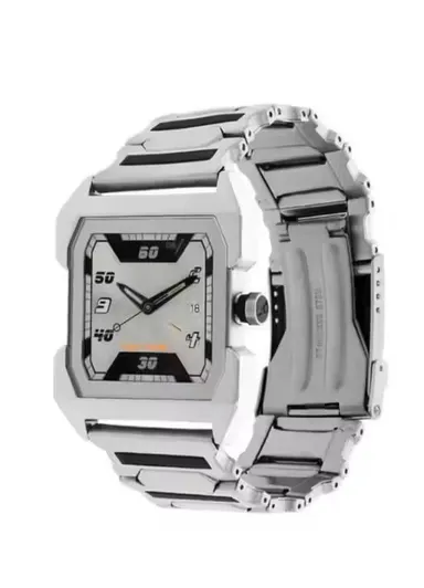 Silver Dial Analog Watch for Men | Stainless‑Steel Bracelet  | Date Display thumbnail 0