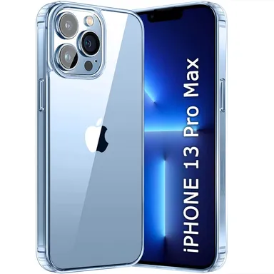 Transparent Back Cover for Apple iPhone 13 Pro Max | Shockproof TPU Case| Slim Flexible Anti-Scratch Clear Protective Case thumbnail 0
