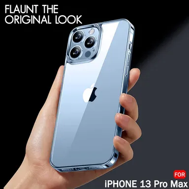 Transparent Back Cover for Apple iPhone 13 Pro Max | Shockproof TPU Case| Slim Flexible Anti-Scratch Clear Protective Case thumbnail 3