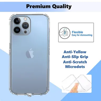 Soft Silicone Case for iPhone 14 Pro Max | Scratch‑Resistant Transparent Bumper | Anti‑Slip Grip thumbnail 2