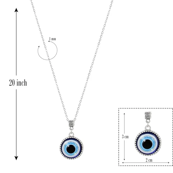 Evil Eye Protection Pendant Necklace | Blue Nazar Evil Eye Charm Necklace for Good Luck and Spiritual Protection image 2