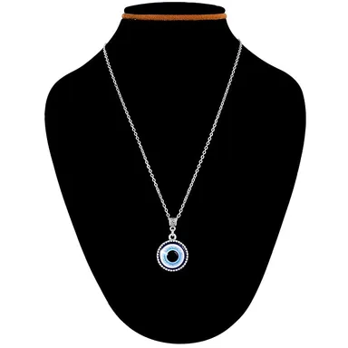 Evil Eye Protection Pendant Necklace | Blue Nazar Evil Eye Charm Necklace for Good Luck and Spiritual Protection thumbnail 3