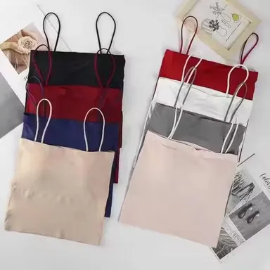 Padded Wireless Sports Bra 1888  Pack of 4 | Long Seamless Bralette | Full Coverage Slip-On for Women | Pink Cotton Blend | Everyday Comfort Bra | Free size thumbnail 0