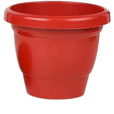 Gamla Terracotta Plastic Planter Pots | Durable Garden Planters | Indoor & Outdoor Plant Containers | Multicolour | Pack of 6 | Home & Lawn & Terrace Use