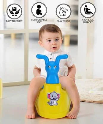 Baby Toilet Trainer Potty Seat with Lid Cover | Removable Tray | Durable Plastic, Comfortable Design for Toddlers | Safe & Easy to Clean image 2