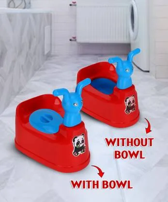 Baby Toilet Trainer Potty Seat with Lid Cover | Removable Tray | Plastic, Comfortable & Safe | Kids Potty Training Essentials | Durable, Easy Clean | Blue image 5