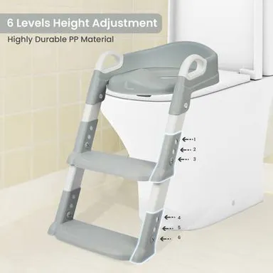R for Rabbit Hiltop Kids Step Stool | Adjustable Non-Slip Ladder, Polypropylene Potty Seat for Toddlers 1–7 Years | Portable, Durable Child Toilet Trainer thumbnail 2