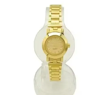 Golden Analog Watch for Women | Elegant Gold-Tone Bracelet Watch |  Luxury Timepiece Fashion Quartz Watch |  Stylish Golden Ladies Watch thumbnail 1