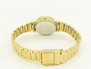 Golden Analog Watch for Women | Elegant Gold-Tone Bracelet Watch |  Luxury Timepiece Fashion Quartz Watch |  Stylish Golden Ladies Watch thumbnail 2