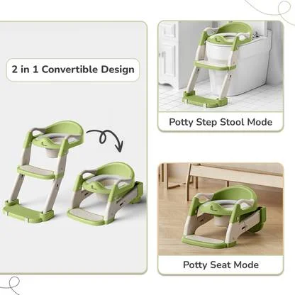 R for Rabbit Hilltop Trainer Potty Step Stool | Multifunctional Baby Toilet Trainer | Easy Installation, Lightweight | Kids Potty Seat, Polypropylene image 2
