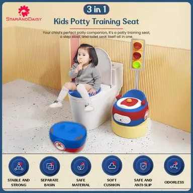 StarAndDaisy Baby Potty Training Seat | Kids Toilet Seat 1-5 Years | Child Safety | Portable Plastic Potty Seat for Early Potty Training thumbnail 1