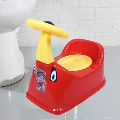 KORBOX Baby Potty Training Seat | Toddler Toilet Trainer with Lid & Back Support | Plastic Potty Chair for Boys & Girls | 7 Months–3 Years | Safe, Ergonomic, Red thumbnail 3