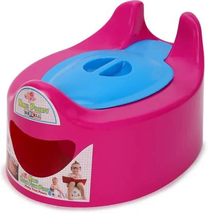 KORBOX Kids Nano Potty Toilet Seat | White, Closing Lid | Boys Girls Training Seat | Plastic Potty Chair for Toddlers | Comfortable & Durable image 1