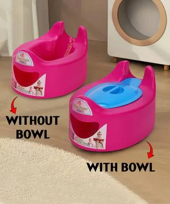 KORBOX Kids Nano Potty Toilet Seat | White, Closing Lid | Boys Girls Training Seat | Plastic Potty Chair for Toddlers | Comfortable & Durable image 4
